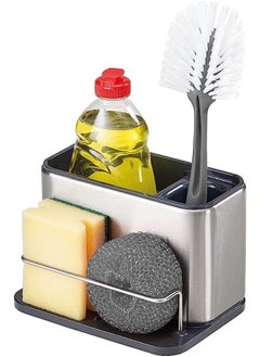 General Kitchen Drain Rack, Shelf, Countertop, Dishwasher, Hand Sanitizer, Sponge, Sink, Cutlery, Chopsticks, Spoons, Kitchenware Storage Rack,Surface Stainless-steel Sink Area Organiser - Grey  - Image 2