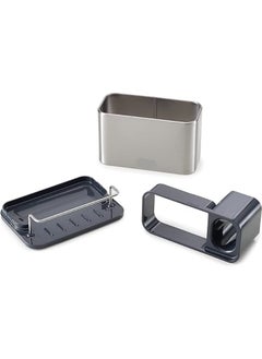 General Kitchen Drain Rack, Shelf, Countertop, Dishwasher, Hand Sanitizer, Sponge, Sink, Cutlery, Chopsticks, Spoons, Kitchenware Storage Rack,Surface Stainless-steel Sink Area Organiser - Grey  - Image 4