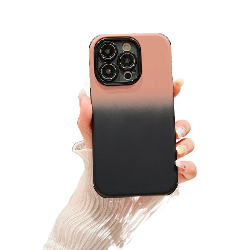 BB TPU+PC Protective Case for iPhone 12 with Two-in-One Design and Gradient Color plus Shockproof plus Four-Corner Drop Protection plus Two-Tone Color in Pink - Image 1