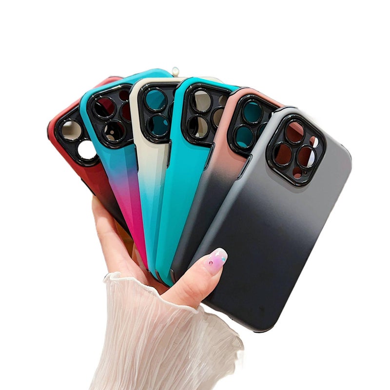 BB TPU+PC Protective Case for iPhone 12 with Two-in-One Design and Gradient Color plus Shockproof plus Four-Corner Drop Protection plus Two-Tone Color in Pink - Image 3