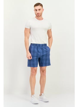 Swiss Alps Men Regular Fit Plaid Basic Short, Dusty Blue  - Image 4