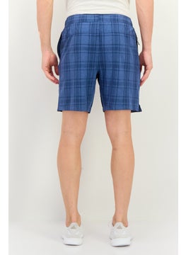 Swiss Alps Men Regular Fit Plaid Basic Short, Dusty Blue  - Image 3