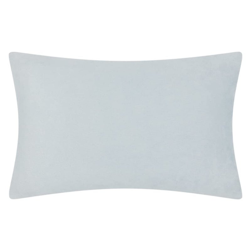 KINGROSE Handmade 3D Flower Throw Pillow Cover Home Decorative Pillow Case Soft Rectangular Cushion Cover for Sofa Couch Chair Living Room 12 x 20 Inches Solid Suede Sky Blue - Image 2