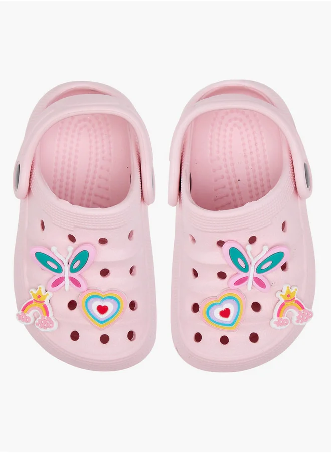 Aqua Jibbitz Charm Clogs with Backstrap