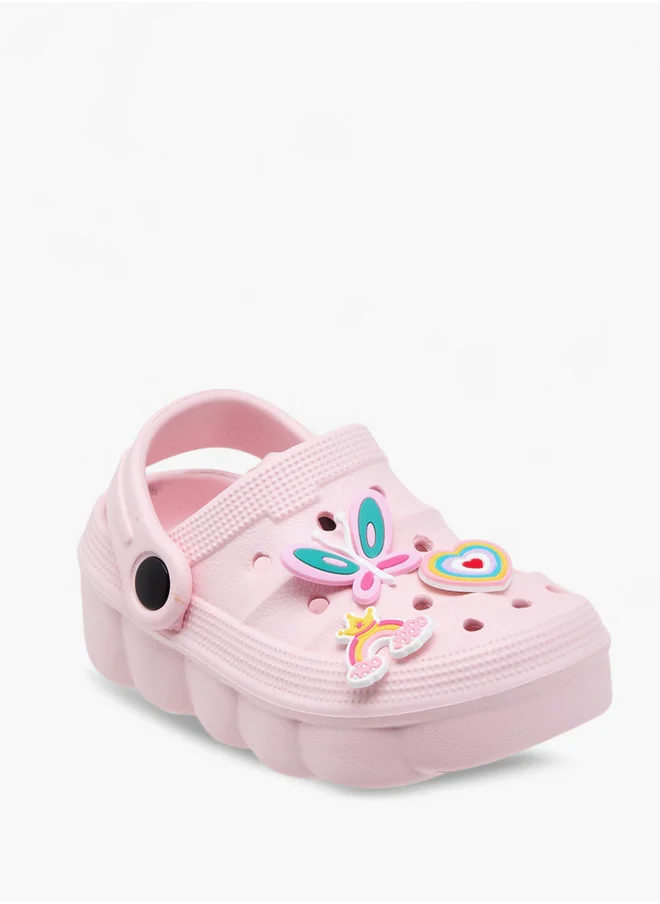 Aqua Jibbitz Charm Clogs with Backstrap