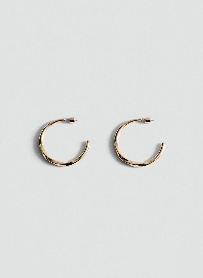MANGO - Twisted Hoop Earrings - Image 1