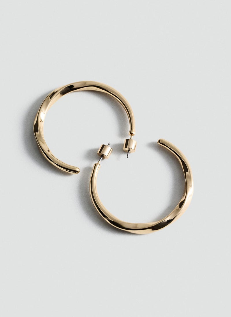 MANGO - Twisted Hoop Earrings - Image 1