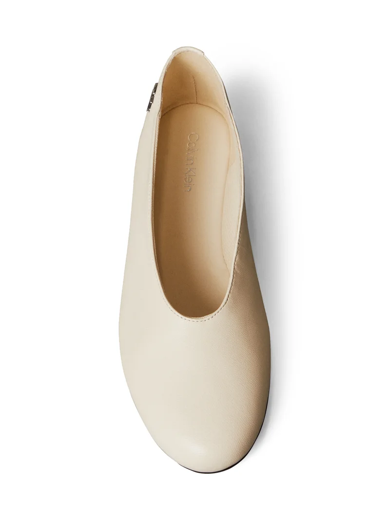 CALVIN KLEIN Leather High-Cut Ballerinas