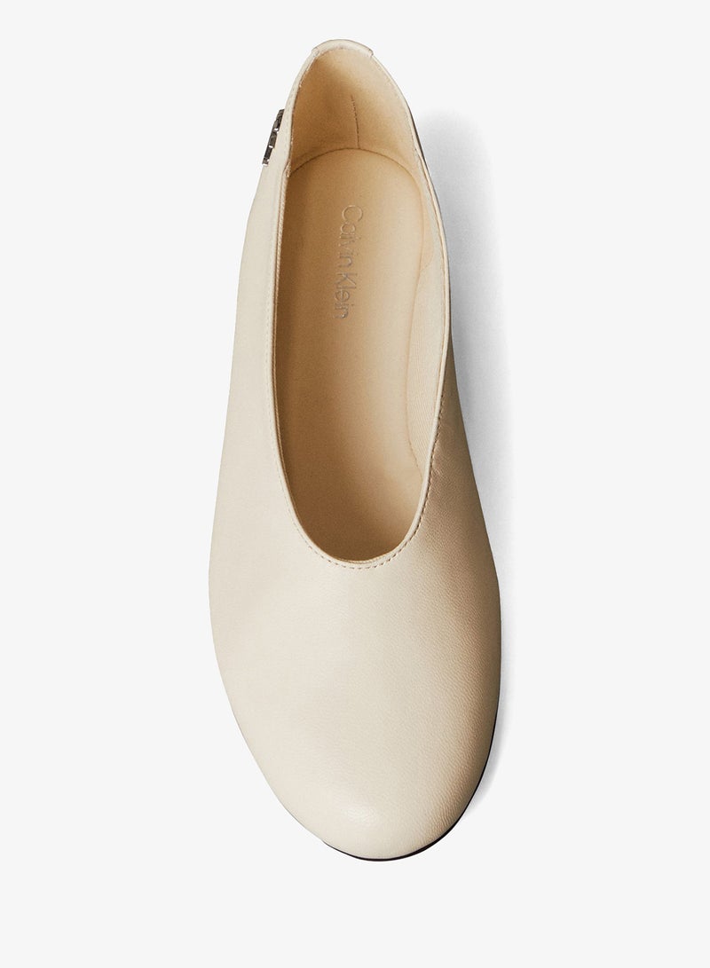 CALVIN KLEIN Leather High-Cut Ballerinas - Image 4