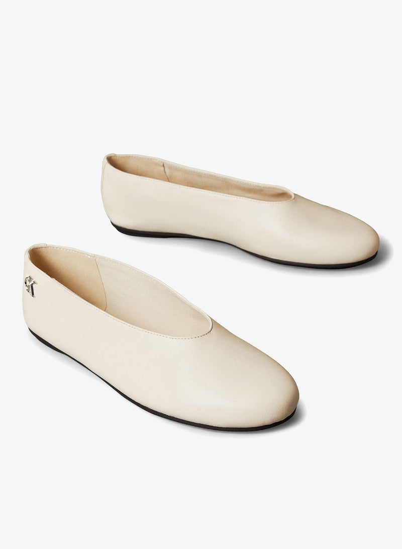 CALVIN KLEIN Leather High-Cut Ballerinas - Image 2