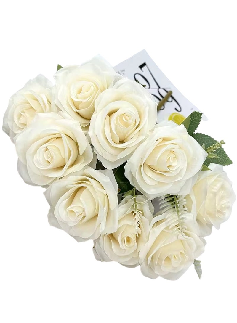 Huitich Artificial Flower Decor for Home, Parties, and Weddings White  - Image 1