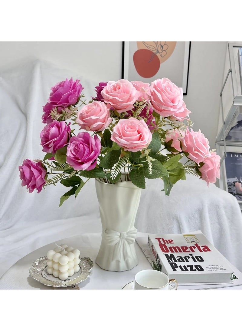Huitich Artificial Flower Decor for Home, Parties, and Weddings White  - Image 5