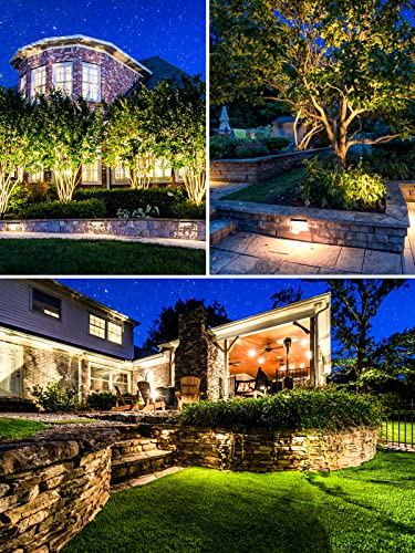 DOREIO 5W Retaining Wall Lights,7 inch LED Hardscape Lighting, Waterproof Low Voltage Landscape Lights,12V Step Lights Outdoor,3000K Soft White Patio Walls Stairs Lighting,12-Pack with Connectors - Image 5