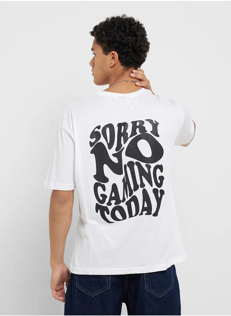 سفنتي فايف Oversized Graphic T-Shirt