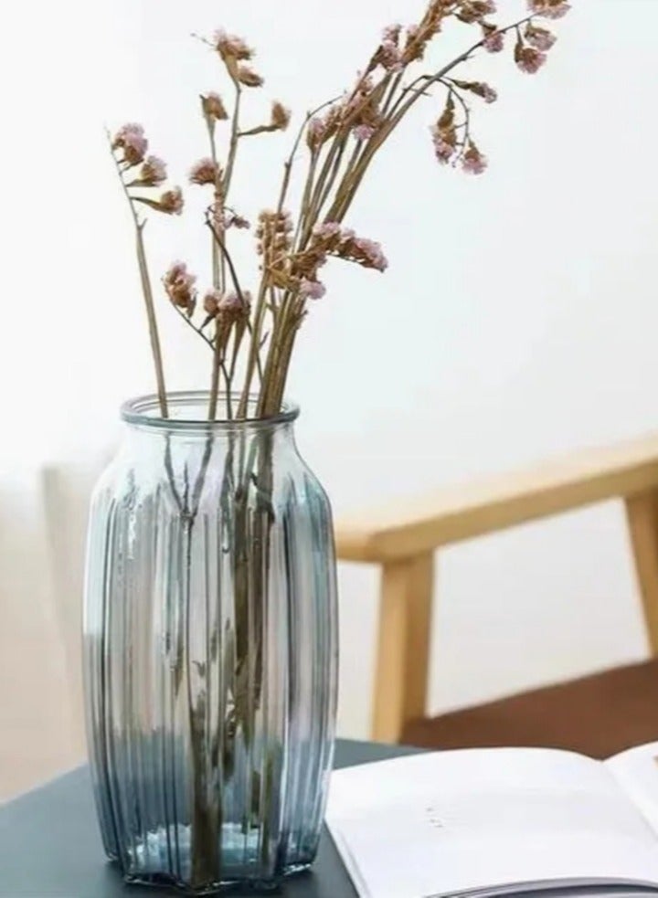 FFD Glass Flower Vase Stylish Unique Design Decorative Cute Glass Vase Clear Roman Bottle For Home Decor Living Room - Image 2