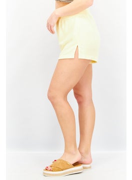 GILLY HICKS Women Terry Textured Pull-On Basic Short, Yellow  - Image 2