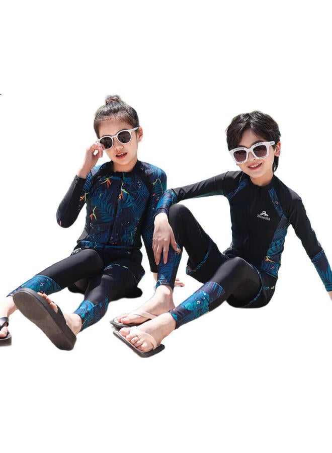 Skin-friendly Yifu Parent-Child Sun Protection Quick-Dry Separate Long-Sleeve And Long Pants, Boys' Children'S Diving Suit, Breathable, For Older Children And Girls, Swimwear - Image 2