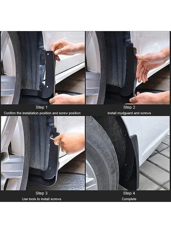 4pcs Black Car Mud Flaps Splash Guards for Suzuki Jimny 2005 2018 Front Rear - Image 5