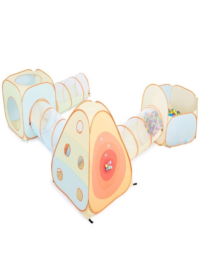 يوتيكس خيمة لعب منبثقة 3 في 1 من UTEX مع نفق وحوض كرات للأطفال، الأولاد والبنات والرضع والأطفال الصغار، بيت لعب داخلي/خارجي (6 في 1 مع حوض كرات وخيمة مربعة) - Image 1