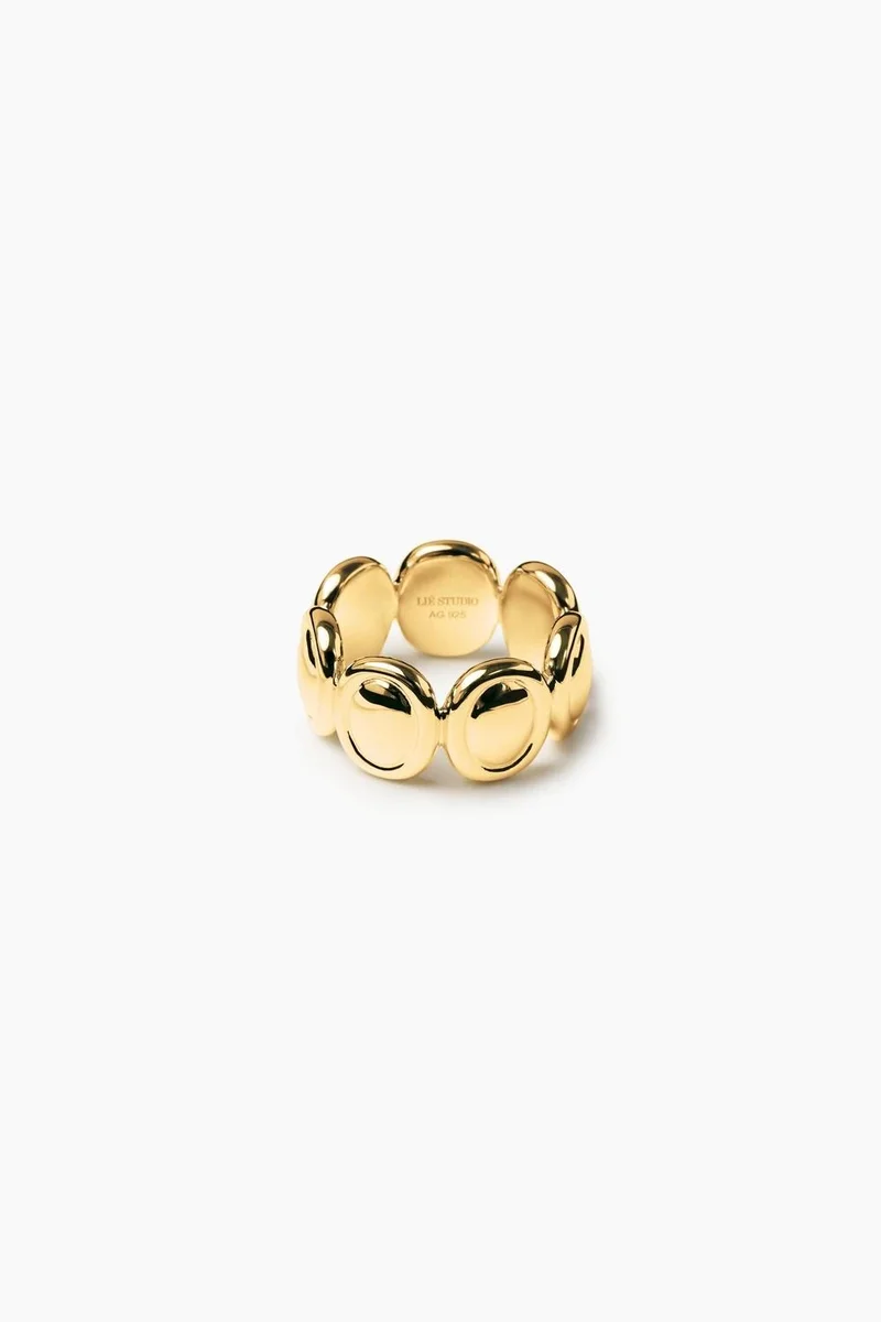 LIE STUDIO Petite Gleaming Ridged Sculpted Ring