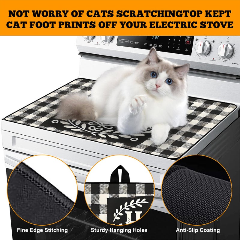 AOHMPT Multi-Design Stove Top Cover for Glass/Electric Stoves - 3-in-1 Heat-Resistant Protector Mat, Non-Slip Drying Rack 28"x20" (Home, 28" L x 20" W) - Image 4