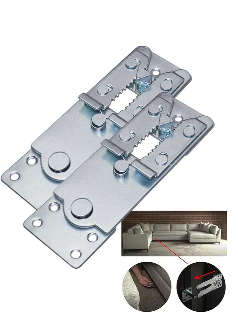 Apustim 2 Piece Set of Modular Sofa Connecting Screws，Heavy Duty Modular Sofa Connectors，Sofa Clips，for Fixing Modular Sofas，Multi Slot Furniture Connectors - Image 1