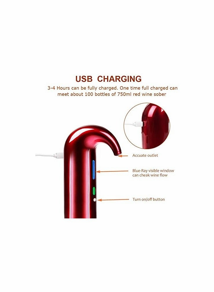 كاست ويف Electric Portable One-Touch USB Rechargeable for Drinks Automatic Beverages Oxidizer Dispenser - Image 3