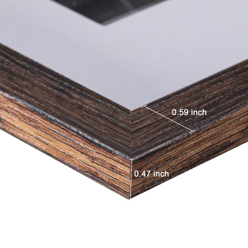 eletecpro 8x10 Picture Frames Set of 10, Picture Frame Collage Wall Decor Display 5x7 Photo With Mat or 8x10 without Mat, Home Decor Gallery Frame for Table Top or Wall Mounting, Multicolor - Image 5