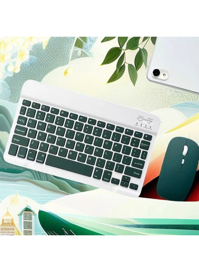 Generic - Ultra-Thin Bluetooth Keyboard Mouse Combo For IPad Mini Tablet Phone 10 Inch Wireless Set Compatible With Samsung For Huawei Lenovo Tablets-Color:lavender Purple-Product Type:Keyboard Single-mode Mouse (battery On Mouse) - Image 1