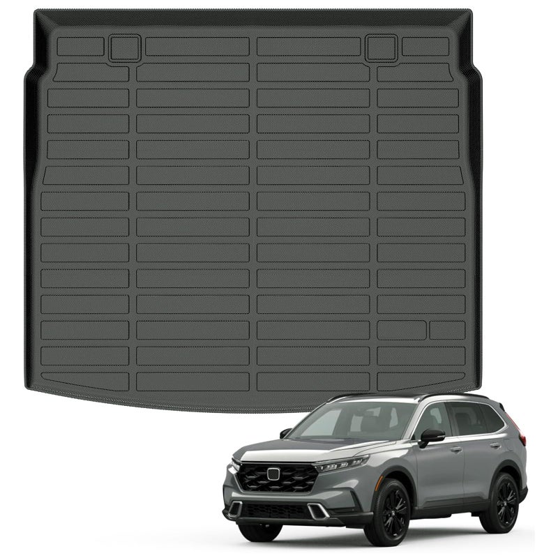 Auxko All Weather Cargo Liner Fit for Honda CRVInclude Hybrid 2023 2024 2025 2026 Upper Position TPE Rubber Trunk Mat CRV Accessories All Season Guard Odorless AntiSlip Cargo Mat Black