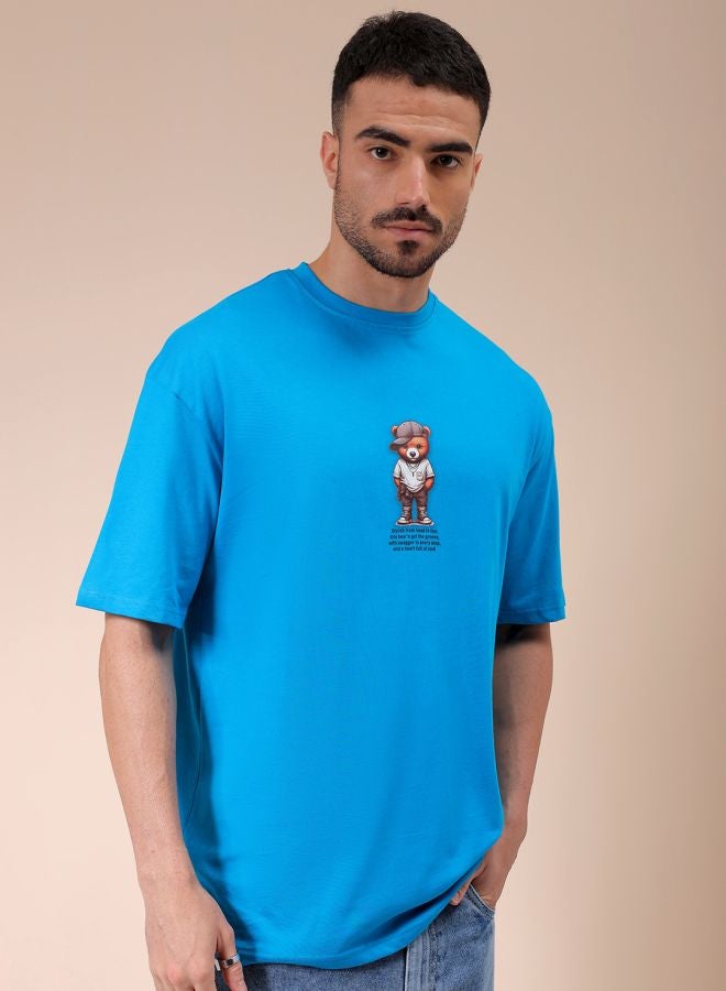 The Indian Garage Co Men Boxy Oversized Graphic Back Printed Round Neck Tshirt  - Image 3