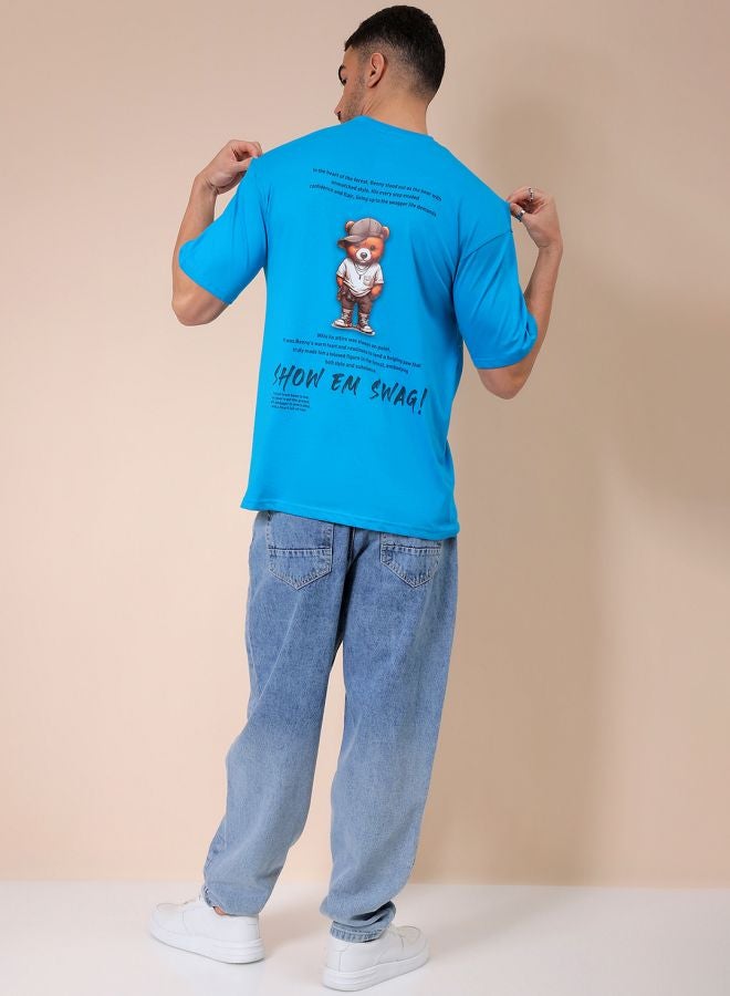 The Indian Garage Co Men Boxy Oversized Graphic Back Printed Round Neck Tshirt  - Image 5