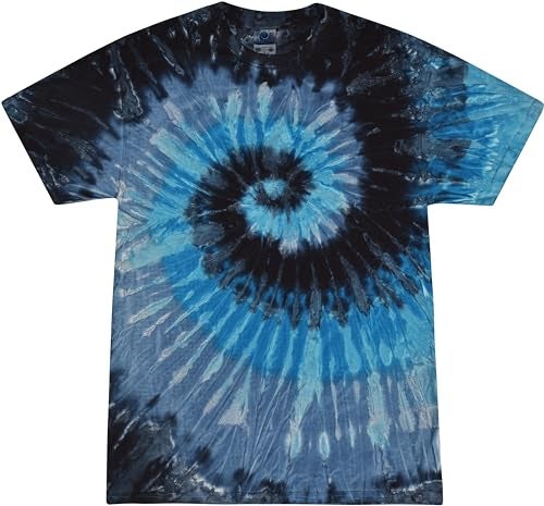 Colortone 100% Cotton Pigment Tie Dye T-Shirt for Women and Men, Medium, Evening Sky - Image 2