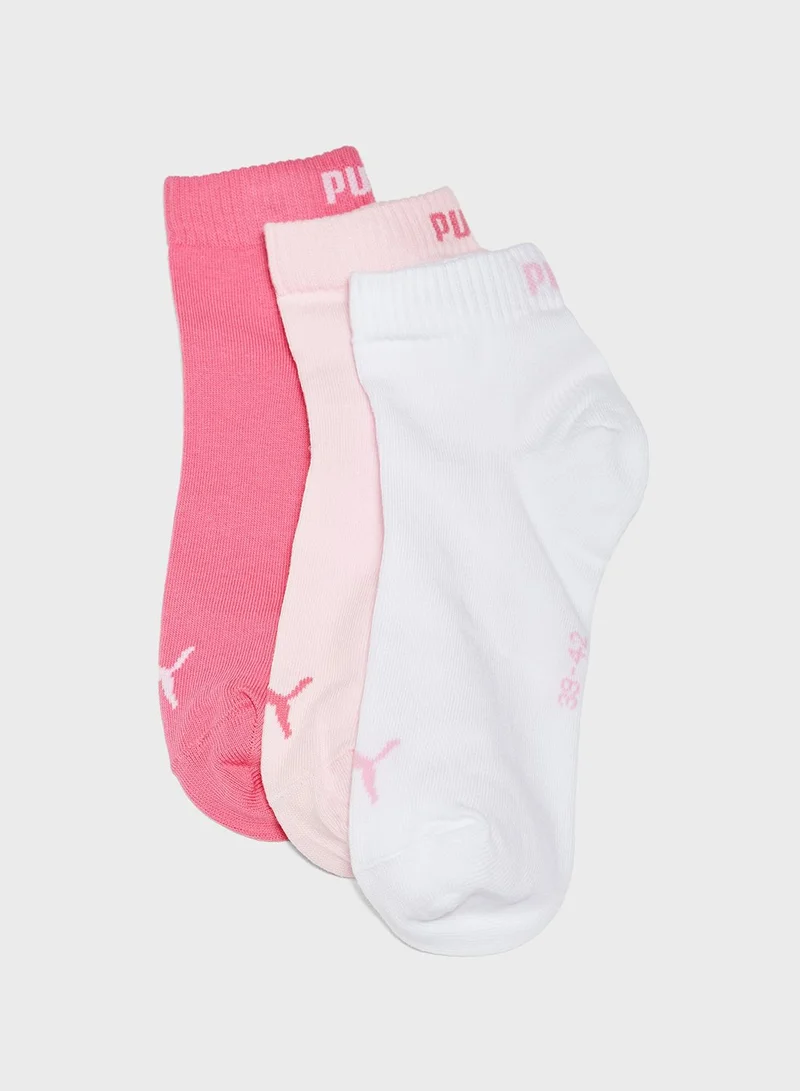 PUMA 3 Pack Quarter Socks