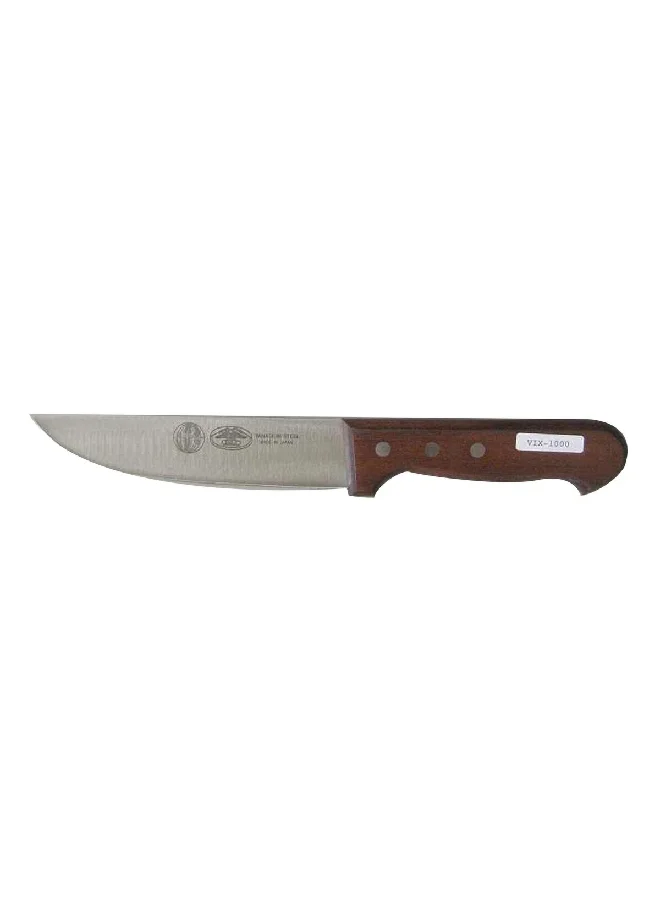 HONEYBEE Sturdy Stainless Steel Carving Knife with Triple-Riveted Handle Brown and Silver 8inch VIX-1000-8