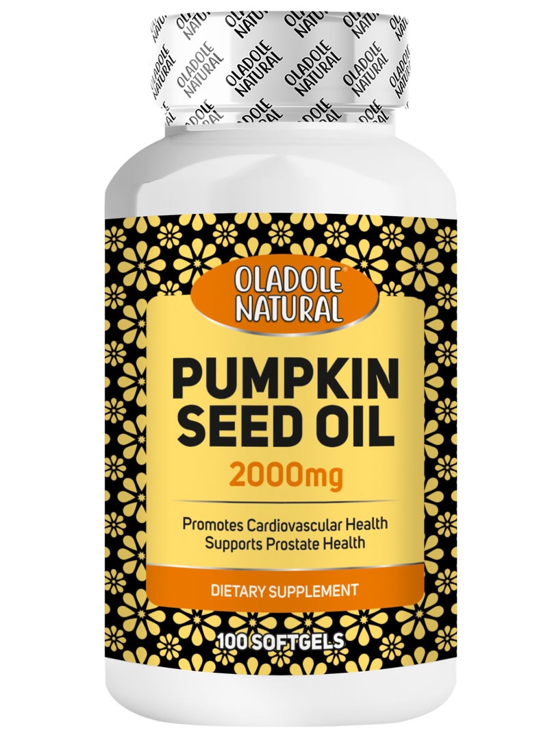 Oladole Natural Pumpkin Seed 2000mg – 100 Softgels - Image 1