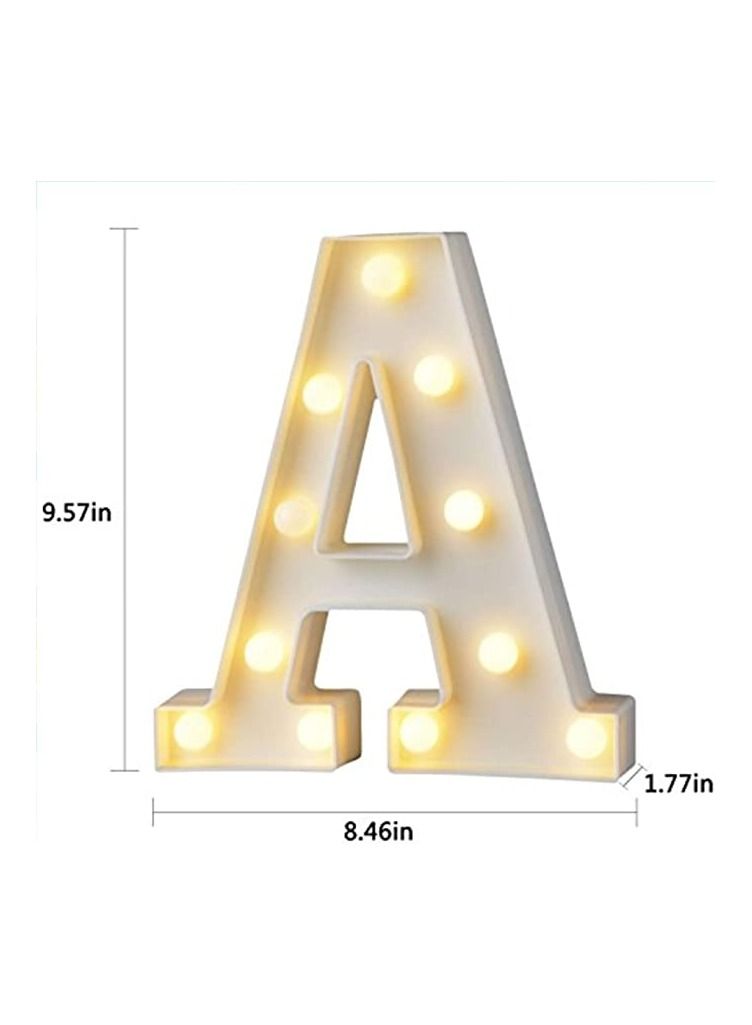 Alphabet LED Letter Lights Light Up White Plastic Letters Standing Hanging A - Image 2