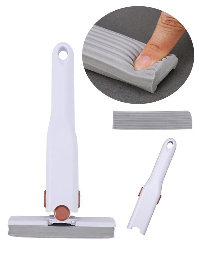 NIBEMINENT Mini Mop Portable Self-Squeeze Small Mop Self Wringing Mop Strong Absorbent Sponge Mop Hand Mop Easily Dry Cleaning Mop for Floor Bathroom Kitchen Glass Car - Image 4