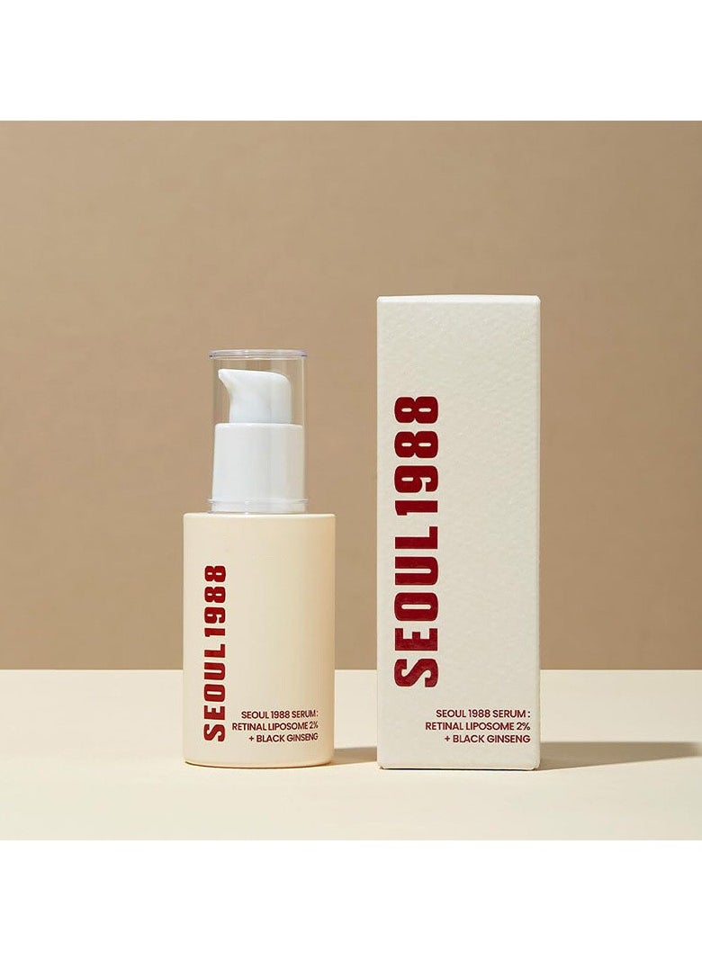 K-SECRET - KSECRET SEOUL 1988 Serum – Retinal Liposome 2% + Black Ginseng, Anti-Wrinkle & Brightening Korean Skincare (30ml) - Image 1