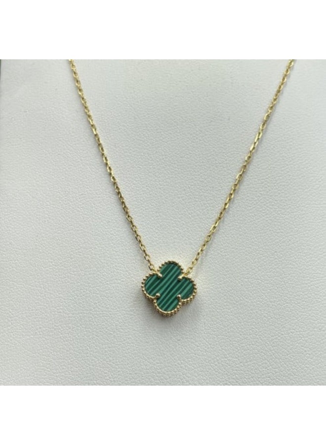 Luxuria 18k gold-plated stainless steel necklace, modern and simple design four-leaf clover pendant, choker for women - Image 3