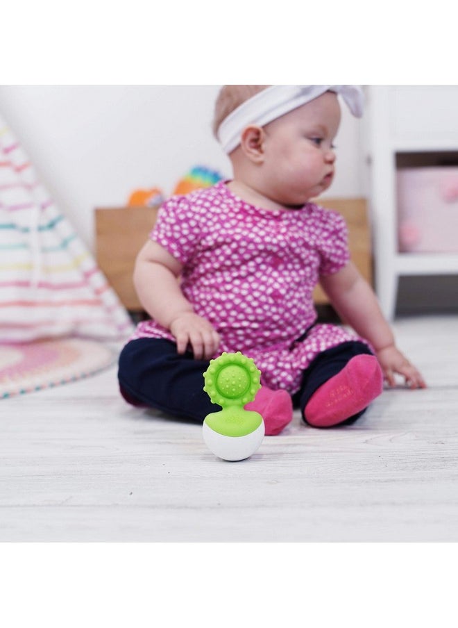 Fat Brain Toys - Dimpl Wobbl Green Teether (1) - Image 1