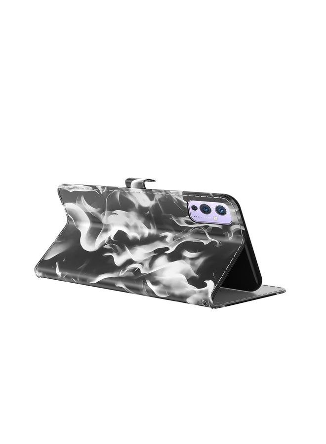 HuHa Case Cover For OnePlus 9 Cloud Fog Pattern Horizontal Flip Leather Case with Holder & Card Slot & Wallet(Black) - Image 4