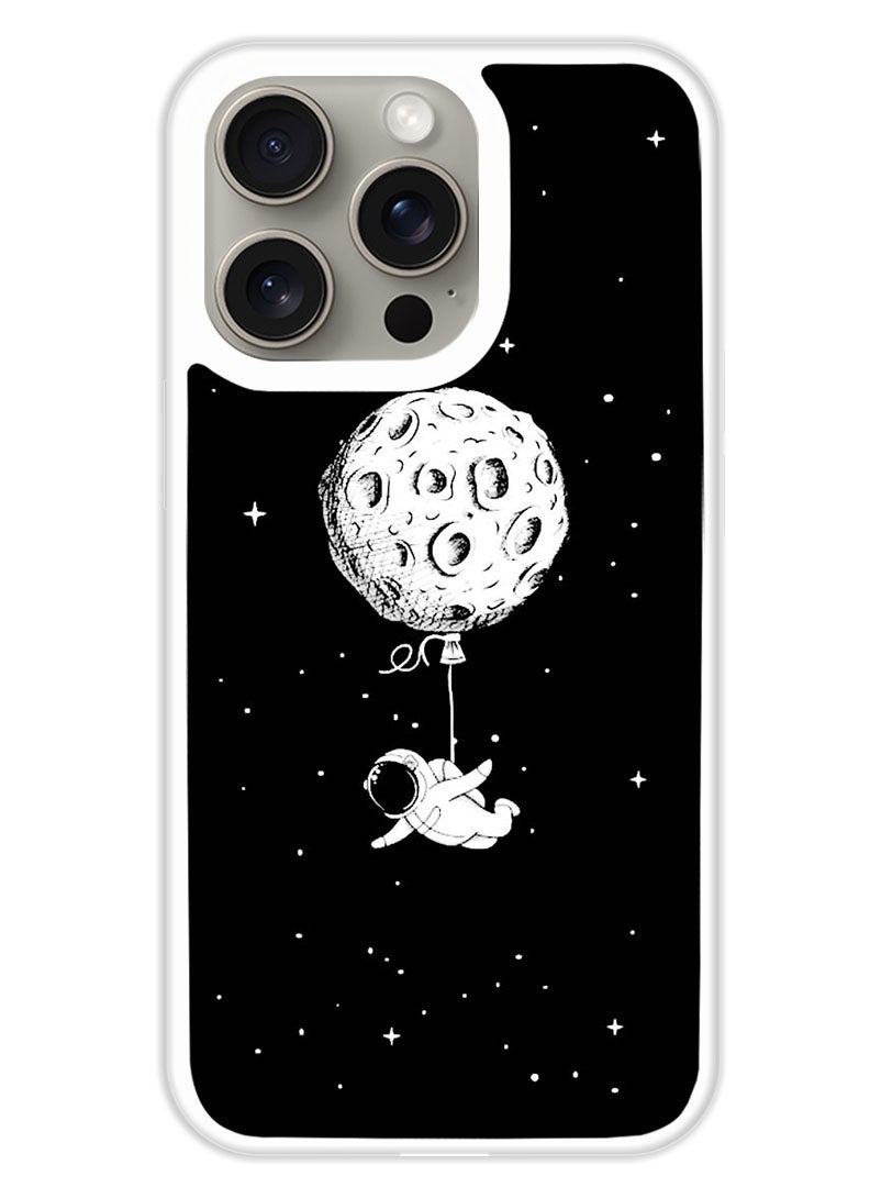 Theodor Protective Case Cover For APPLE IPHONE 15 Pro Max Astraonaut Imagination (White Bumper) - Image 1