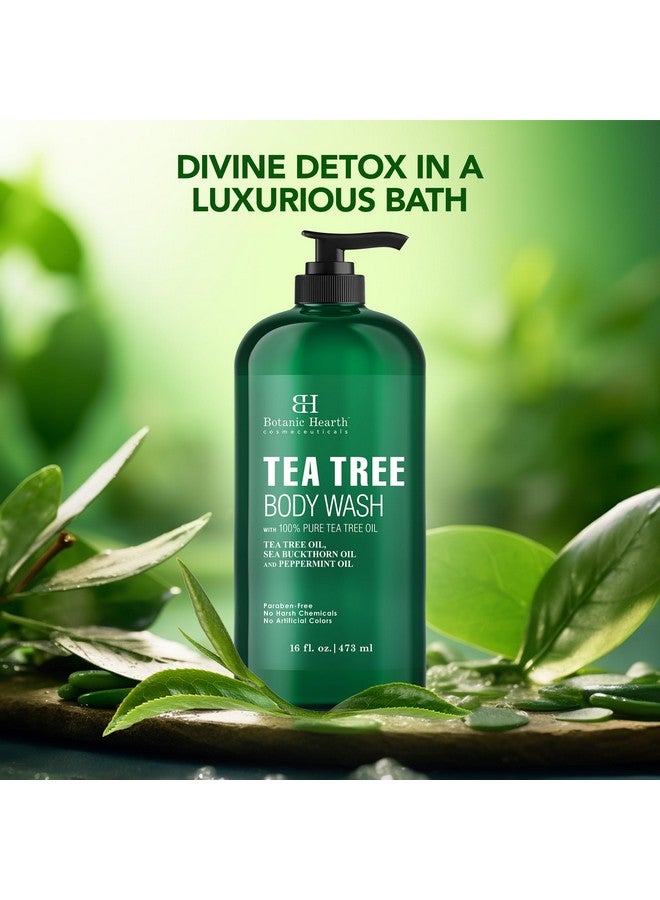 بوتانيك هيرث غسول الجسم بخلاصة شجرة الشاي من بوتانيك هيرث يساعد على علاج الأظافر وعلاج سعفة القدم والحكة ورائحة الجسم، يهدئ الحكة ويعزز صحة البشرة والقدمين، برائحة طبيعية 16 أونصة سائلة - Image 3