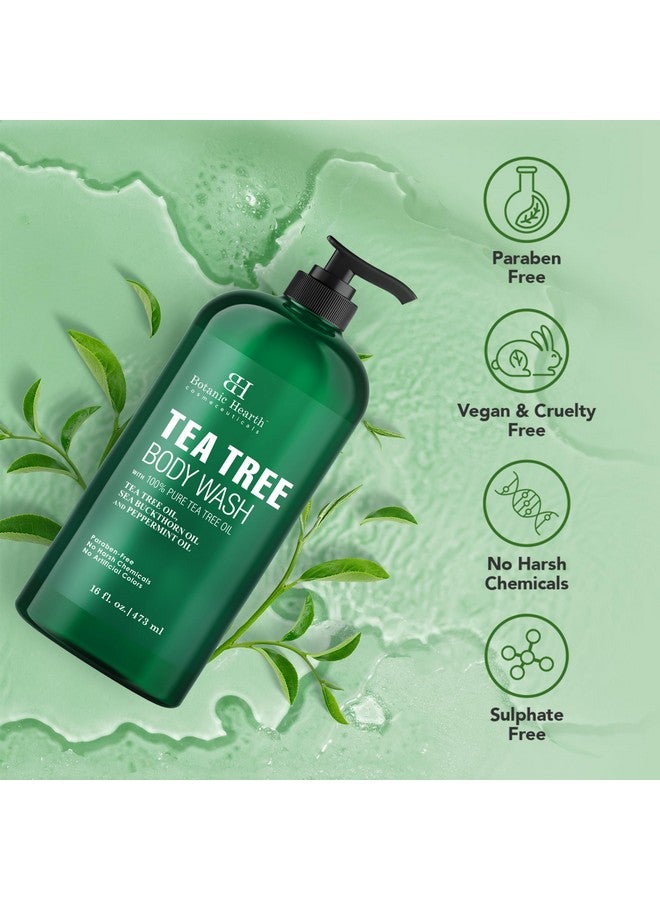 بوتانيك هيرث غسول الجسم بخلاصة شجرة الشاي من بوتانيك هيرث يساعد على علاج الأظافر وعلاج سعفة القدم والحكة ورائحة الجسم، يهدئ الحكة ويعزز صحة البشرة والقدمين، برائحة طبيعية 16 أونصة سائلة - Image 4