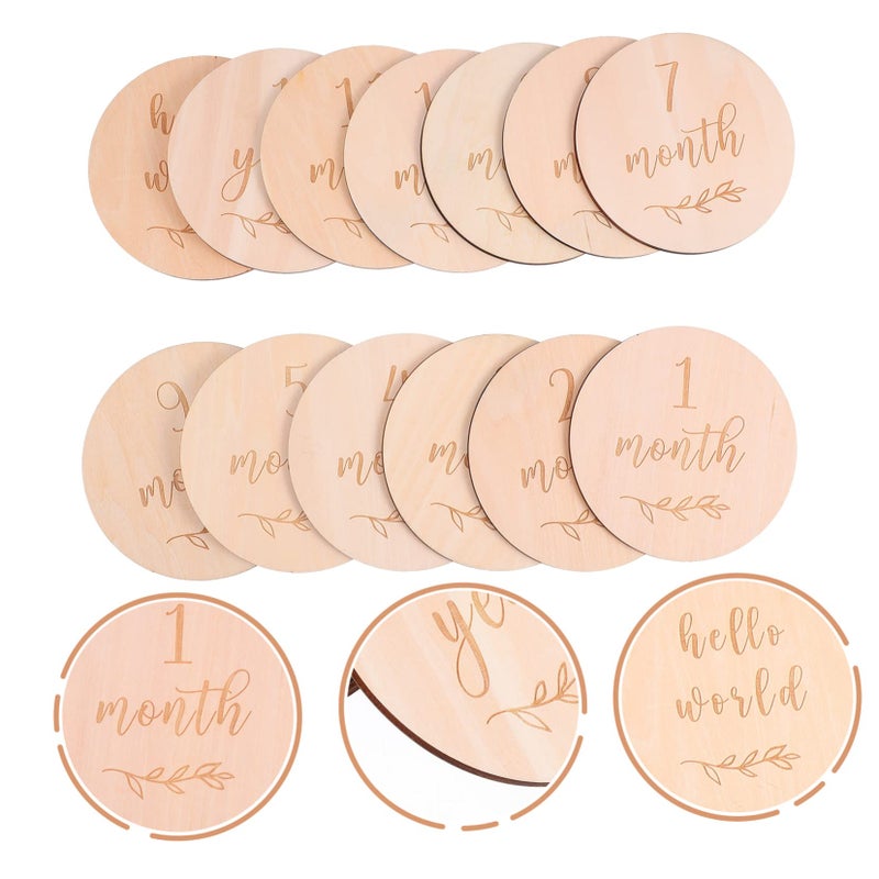 13Pcs Newborn Monthly Milestone Cards Props with Smooth Edges for Recording Baby Growth and Special Moments - Image 5