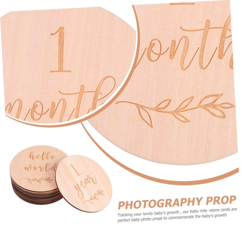 13Pcs Newborn Monthly Milestone Cards Props with Smooth Edges for Recording Baby Growth and Special Moments - Image 4