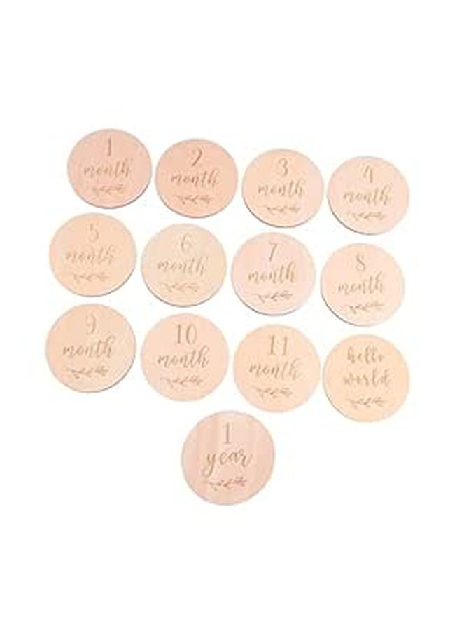 13Pcs Newborn Monthly Milestone Cards Props with Smooth Edges for Recording Baby Growth and Special Moments - Image 1