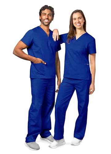 Adar Uniforms, Universal Unisex Scrubs - Unisex Drawstring Scrub Set - 701 - Royal Blue - 2X - Image 5