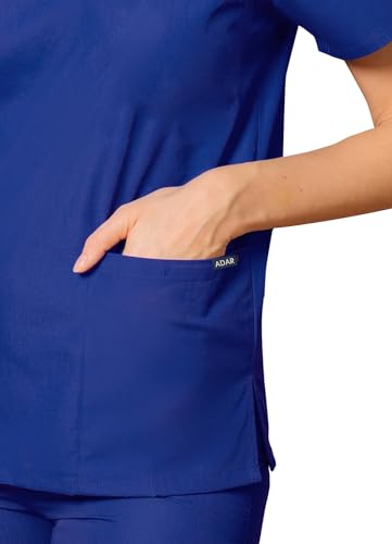 Adar Uniforms, Universal Unisex Scrubs - Unisex Drawstring Scrub Set - 701 - Royal Blue - 2X - Image 3